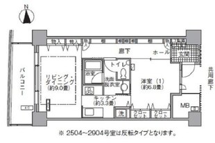 アクティ汐留の物件間取画像